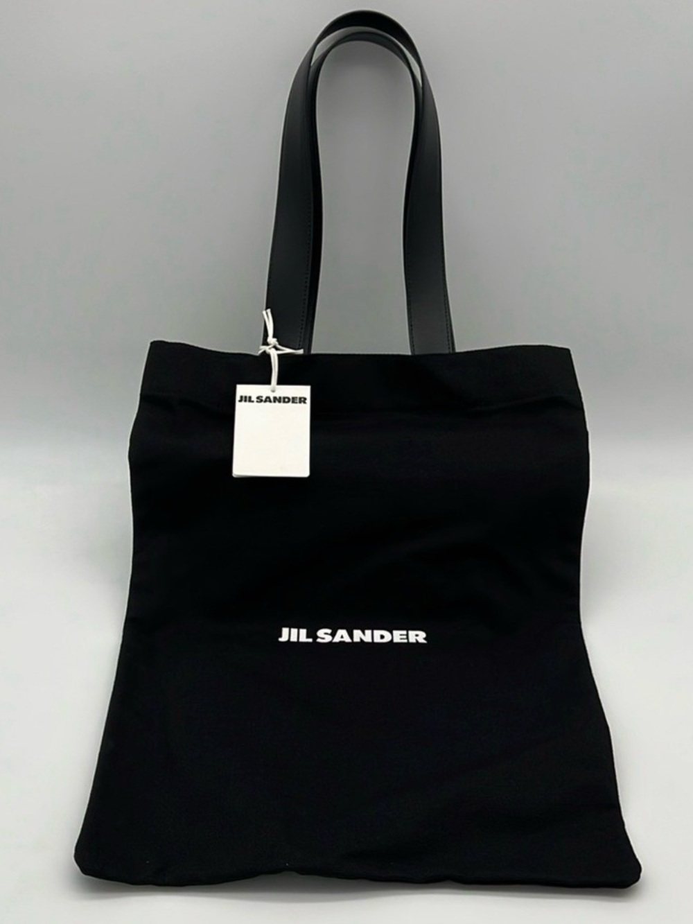 NWT Jil Sander Grand Canvas Book Tote w/ Dust Bag Black